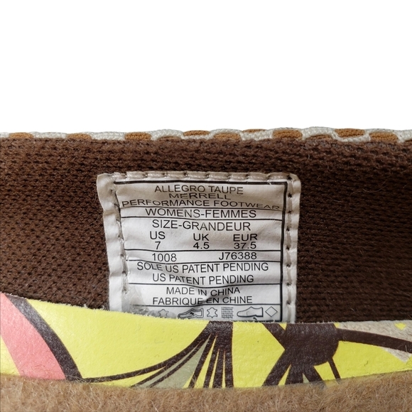 Merrell | Allegro Taupe Round Toe Slip On Performance Comfort Flats Women's 7 - Picture 10 of 10